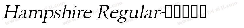 Hampshire Regular字体转换